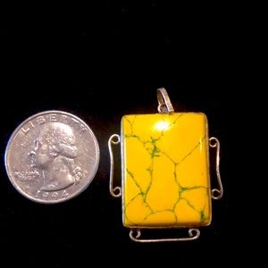 Yellow turquoise pendant